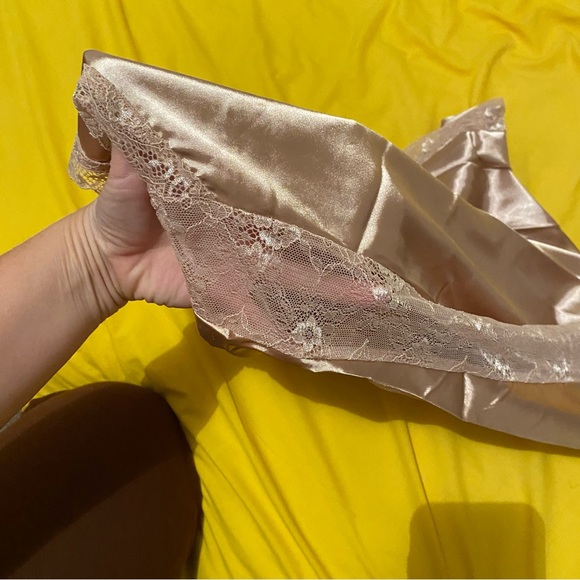 Stretchy Silly Lace Racerback Slip Lingerie Camisole Nightgown M/L Sexy Peekaboo - Picture 8 of 10